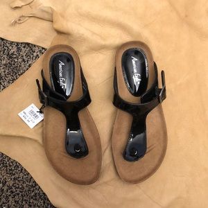 NWT Black American Eagle Cork Sandals